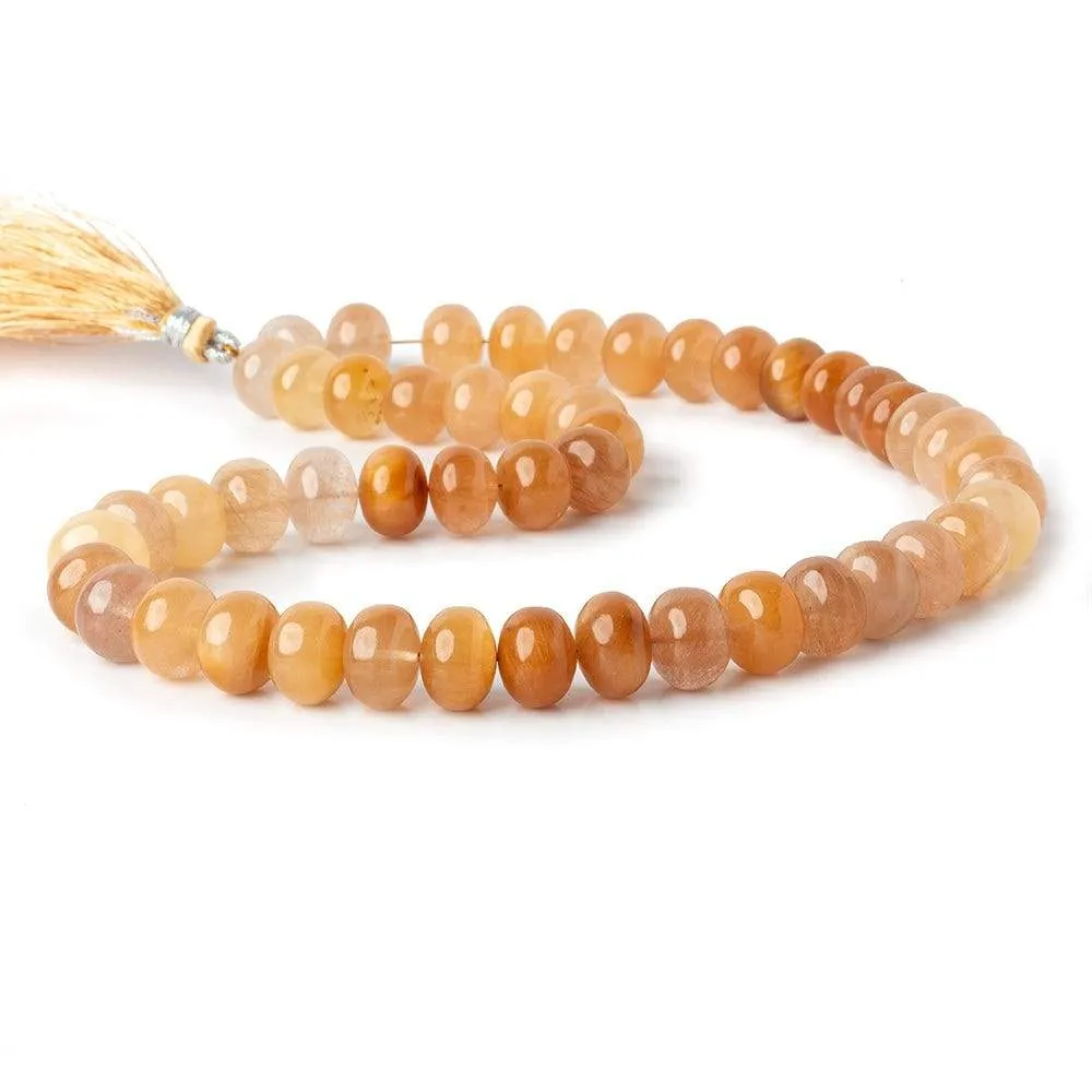 10-10.5mm Shaded Rutilated Quartz plain rondelle beads 16 inch 55pcs  A