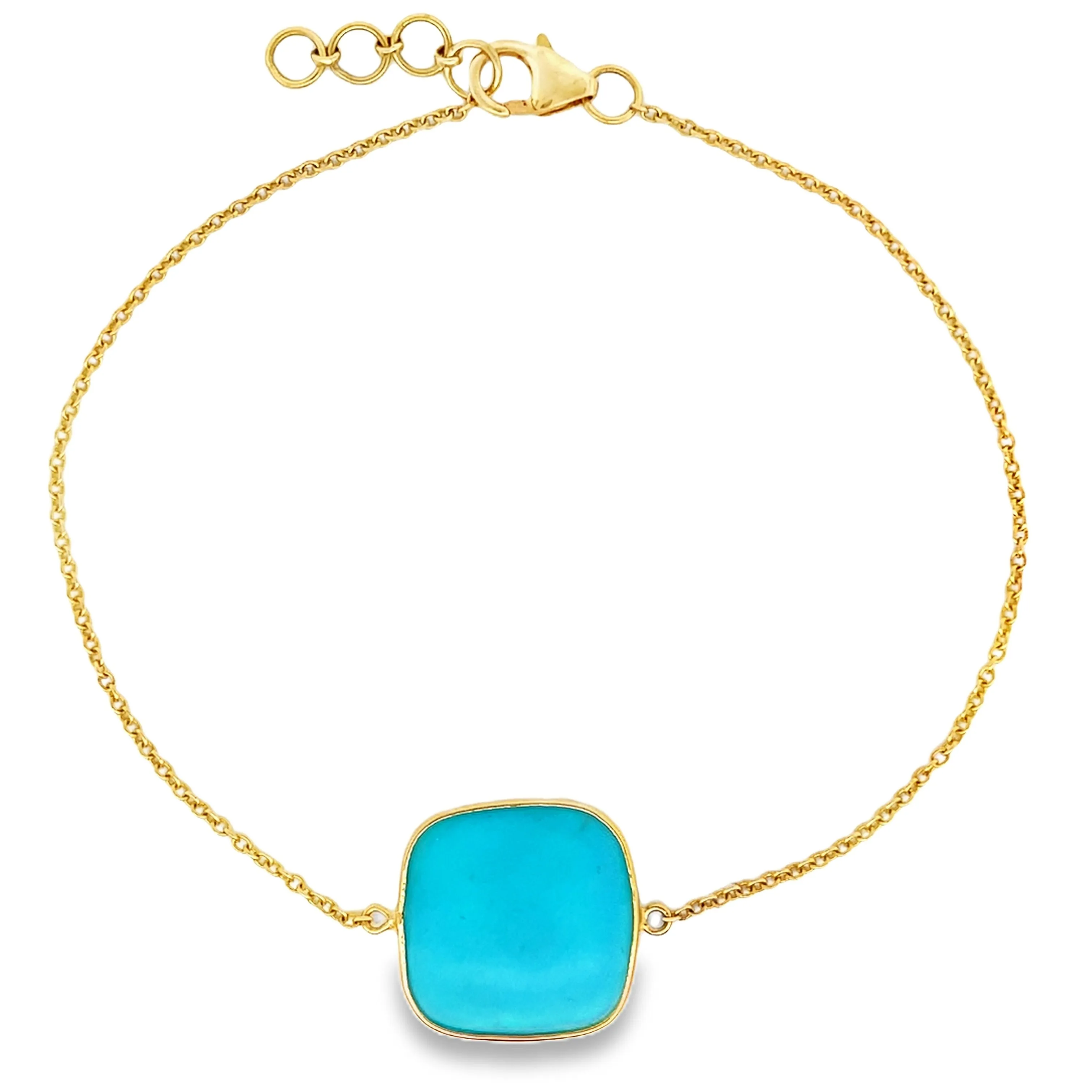 14K Semi Precious Turquoise Bracelet