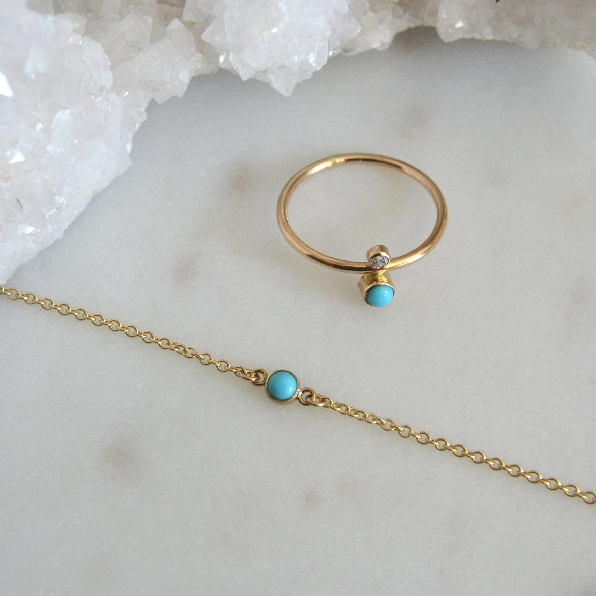 14k Turquoise Bracelet