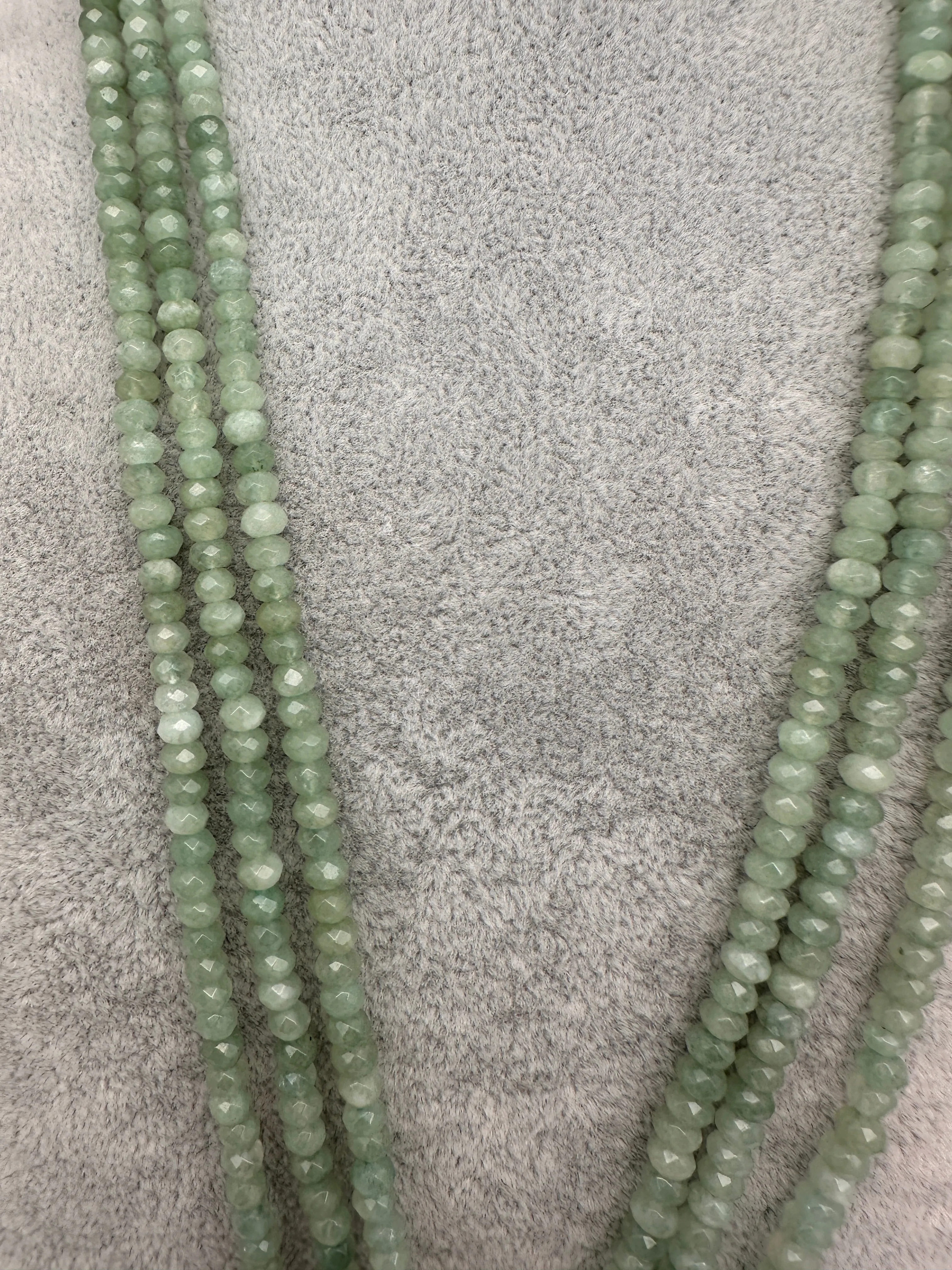 AD Goddess Lakshmi Mint Green Onyx Beads Necklace