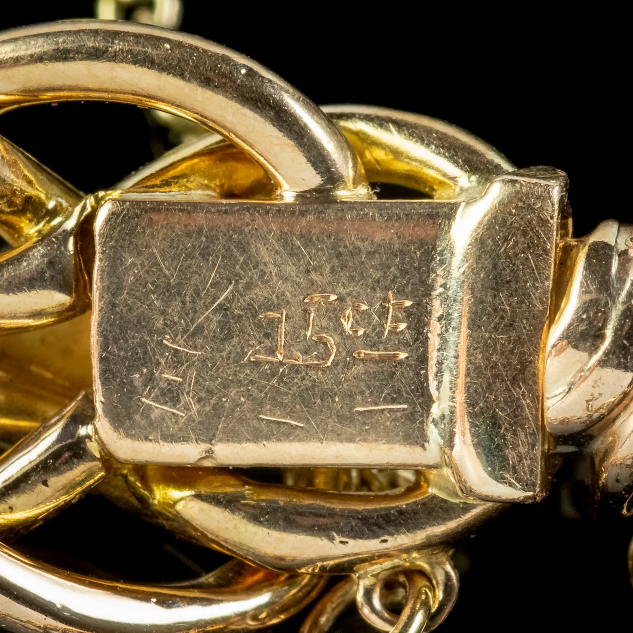 Antique Victorian Turquoise Lovers Knot Bracelet 15ct Gold Circa 1900
