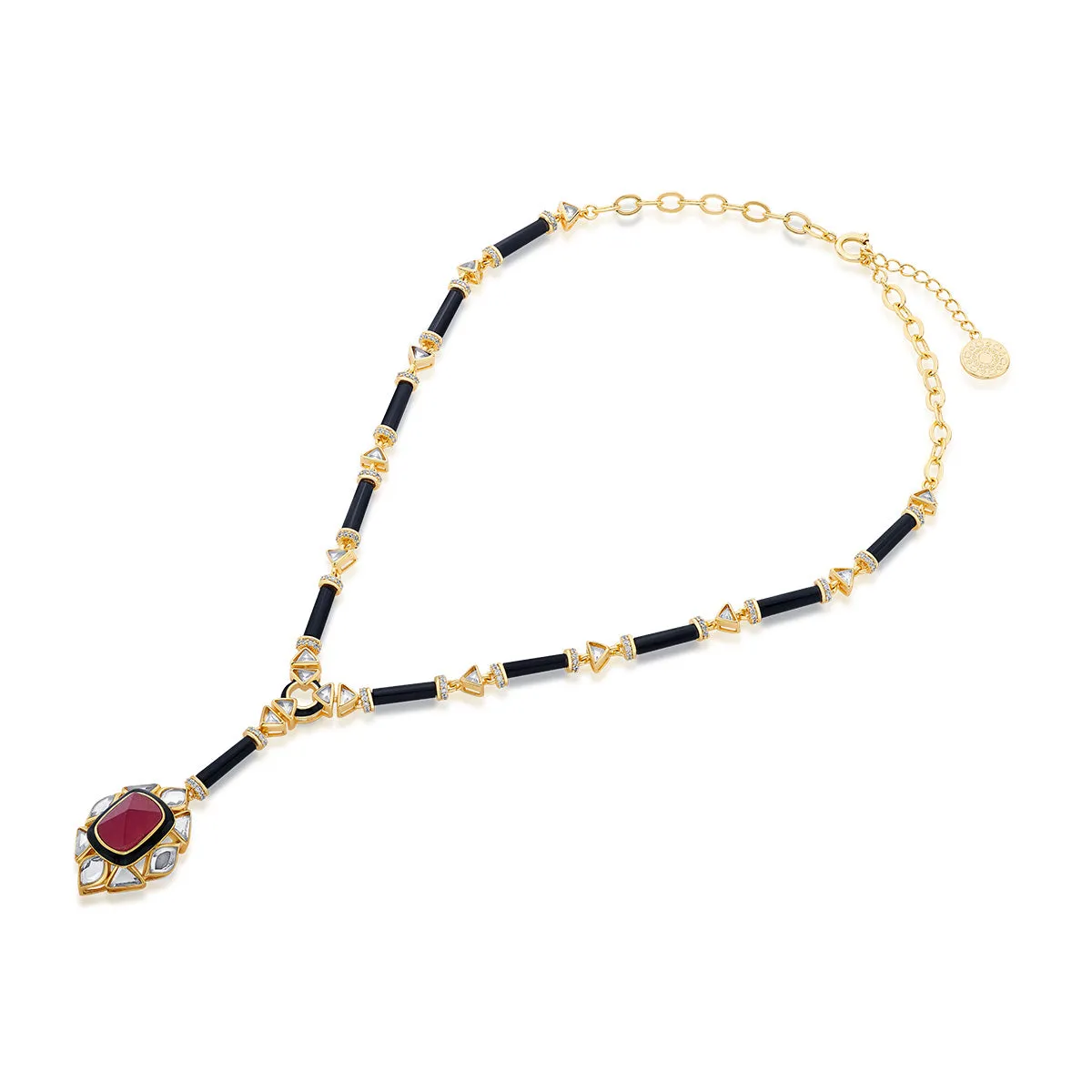 Begum Haute Pink Drop Necklace
