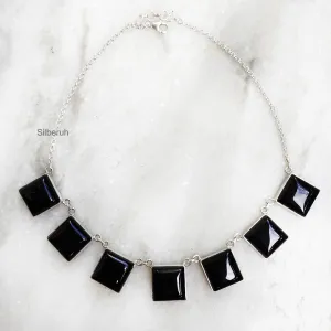 Black Onyx Silver Necklace