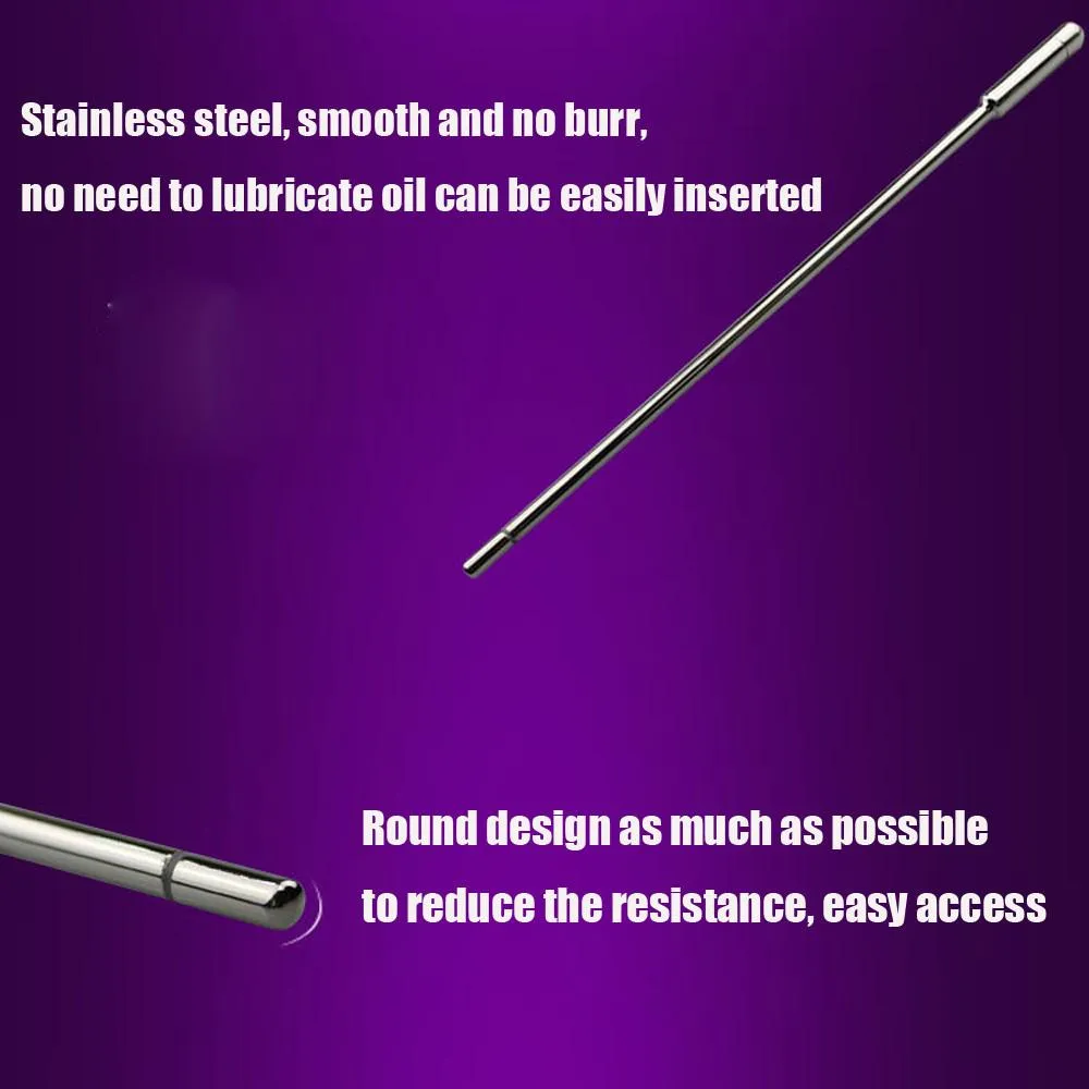 Catheters Sounds New Large Urethral Stainless Steel Penis Plug Electro Shock Sounding Dilator o70718 penis plug dilator