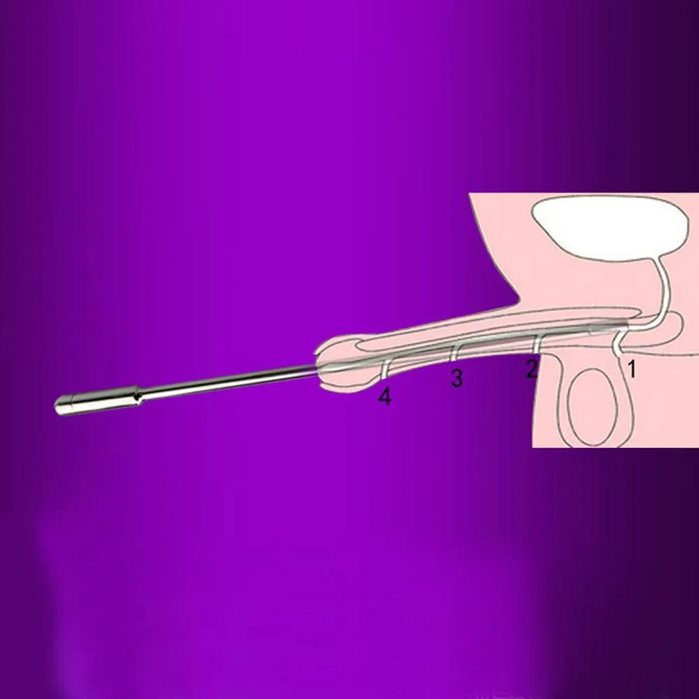Catheters Sounds New Large Urethral Stainless Steel Penis Plug Electro Shock Sounding Dilator o70718 penis plug dilator