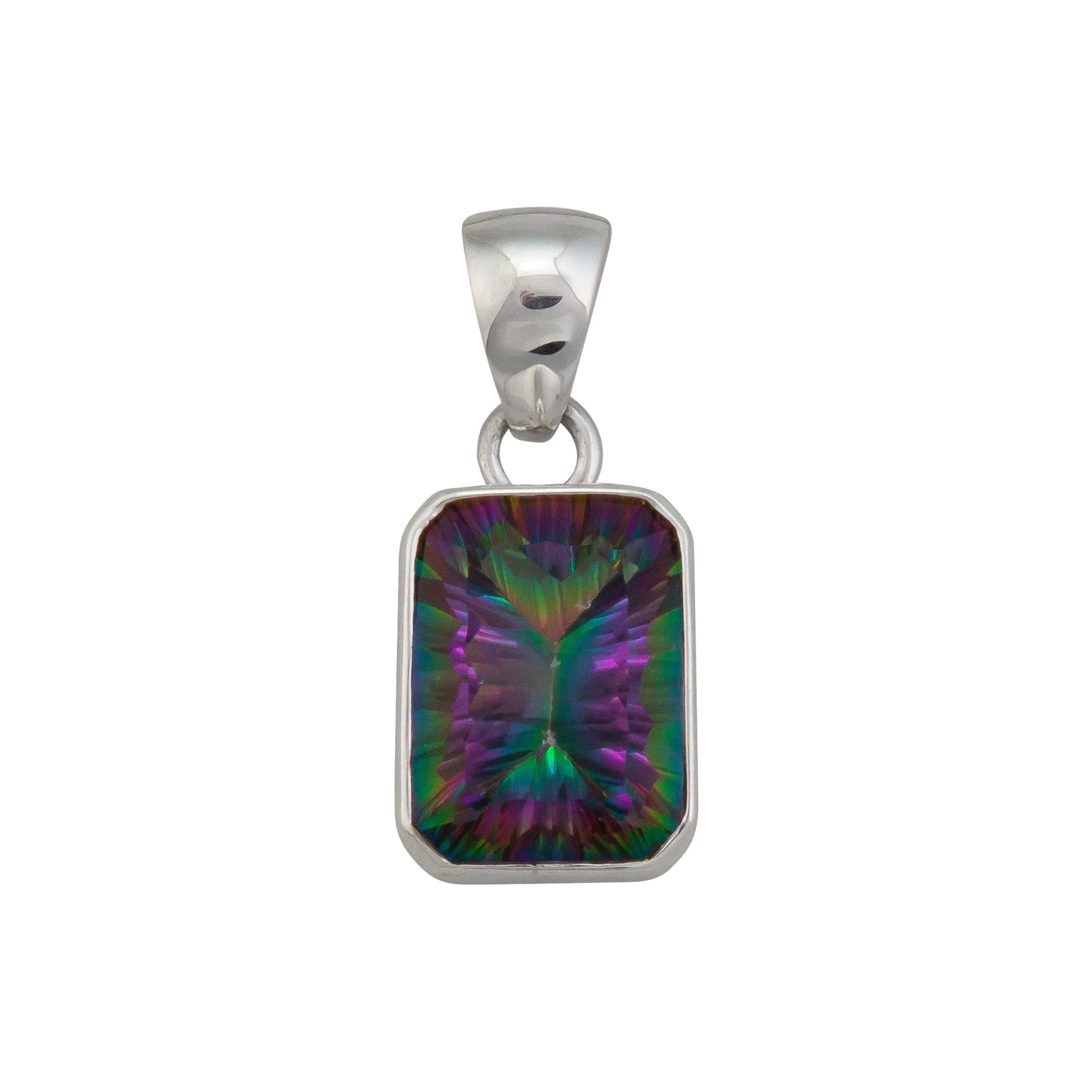 Charles Albert Silver - Mystic Quartz Rectangle Pendant