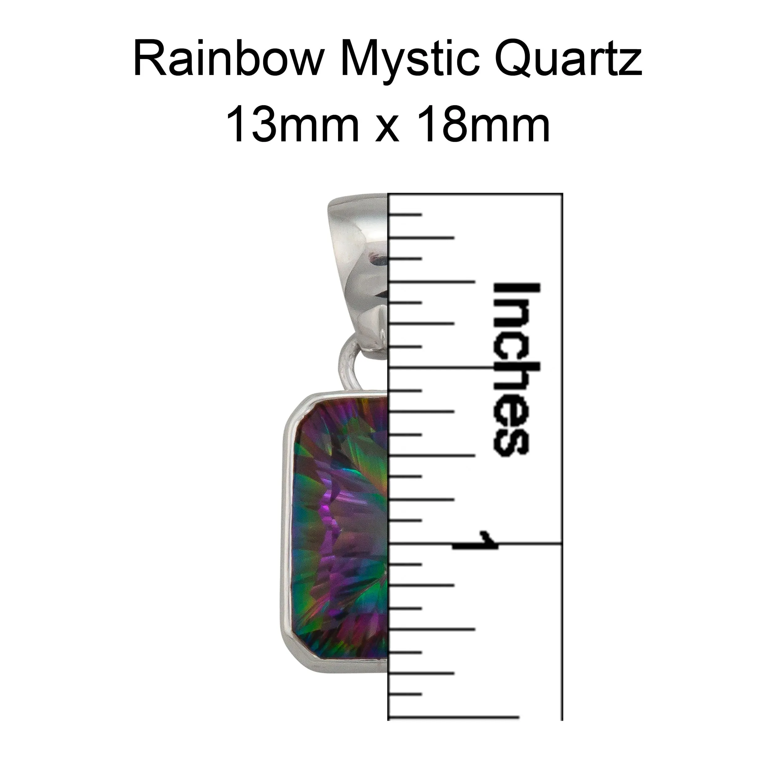 Charles Albert Silver - Mystic Quartz Rectangle Pendant