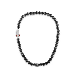 Cosmic Rocket Necklace in 18ct White Gold with Onyx and Diamonds