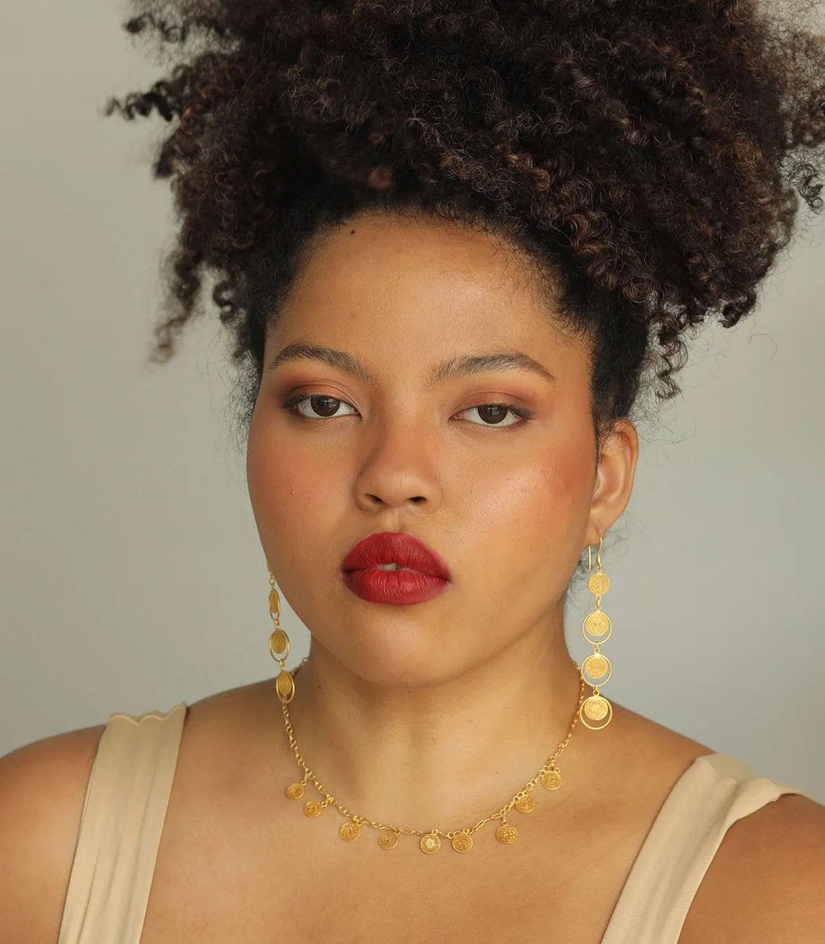 Dionne Filigree 4-Disc Drop Earrings