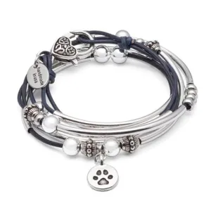 Dori Paw Gunmetal 2 Strand Bracelet