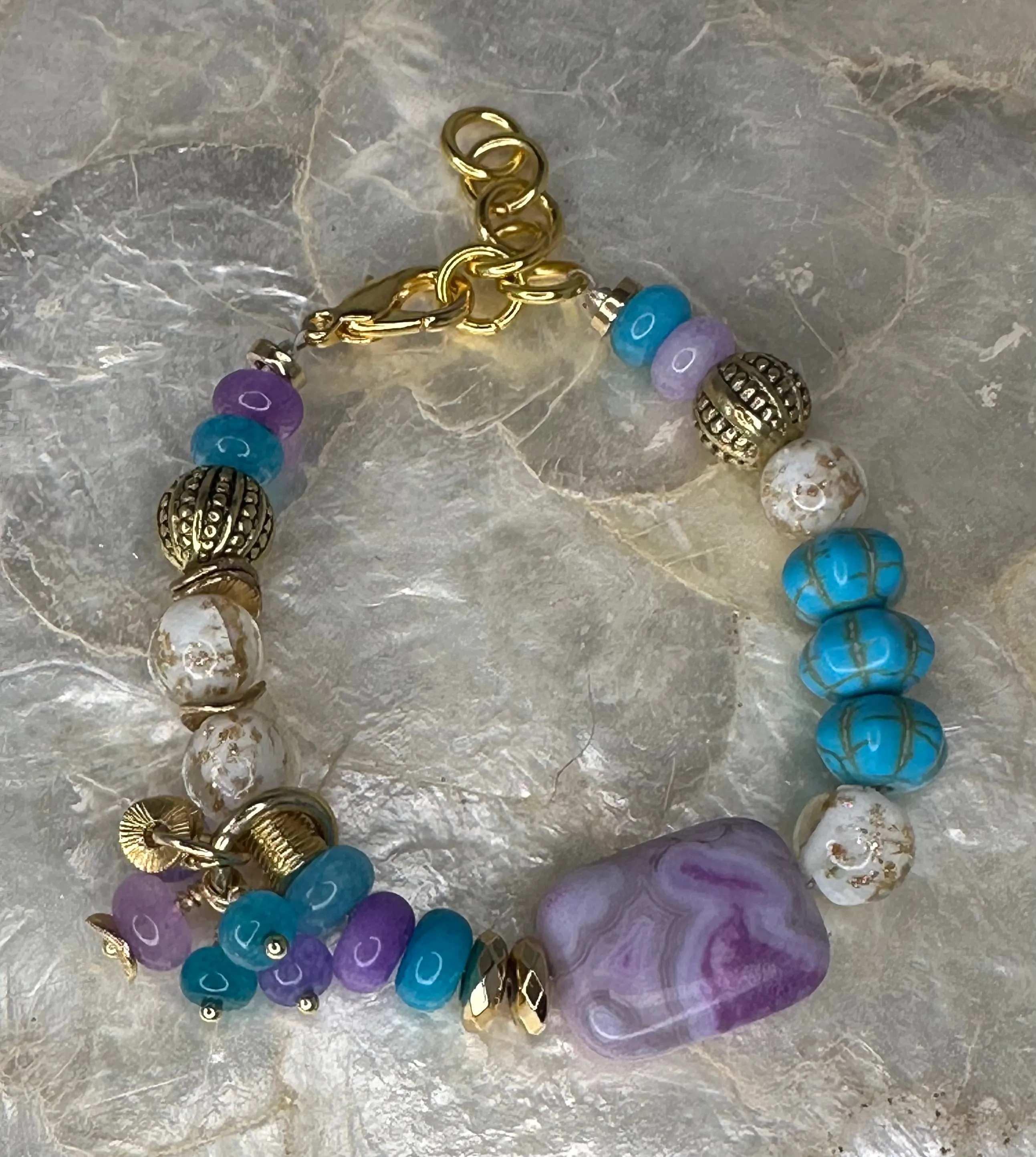 Dragon vein agate bracelet