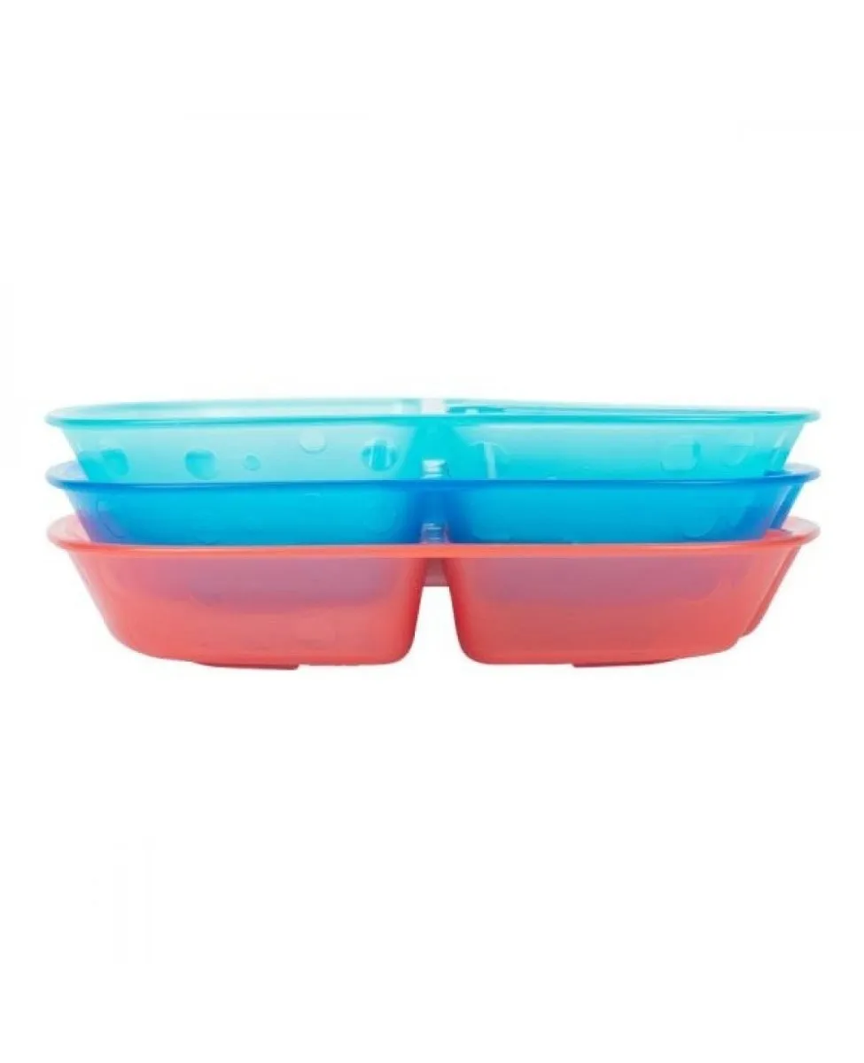 Dr.Brown's Divided Plates 3-pack - Multicolor