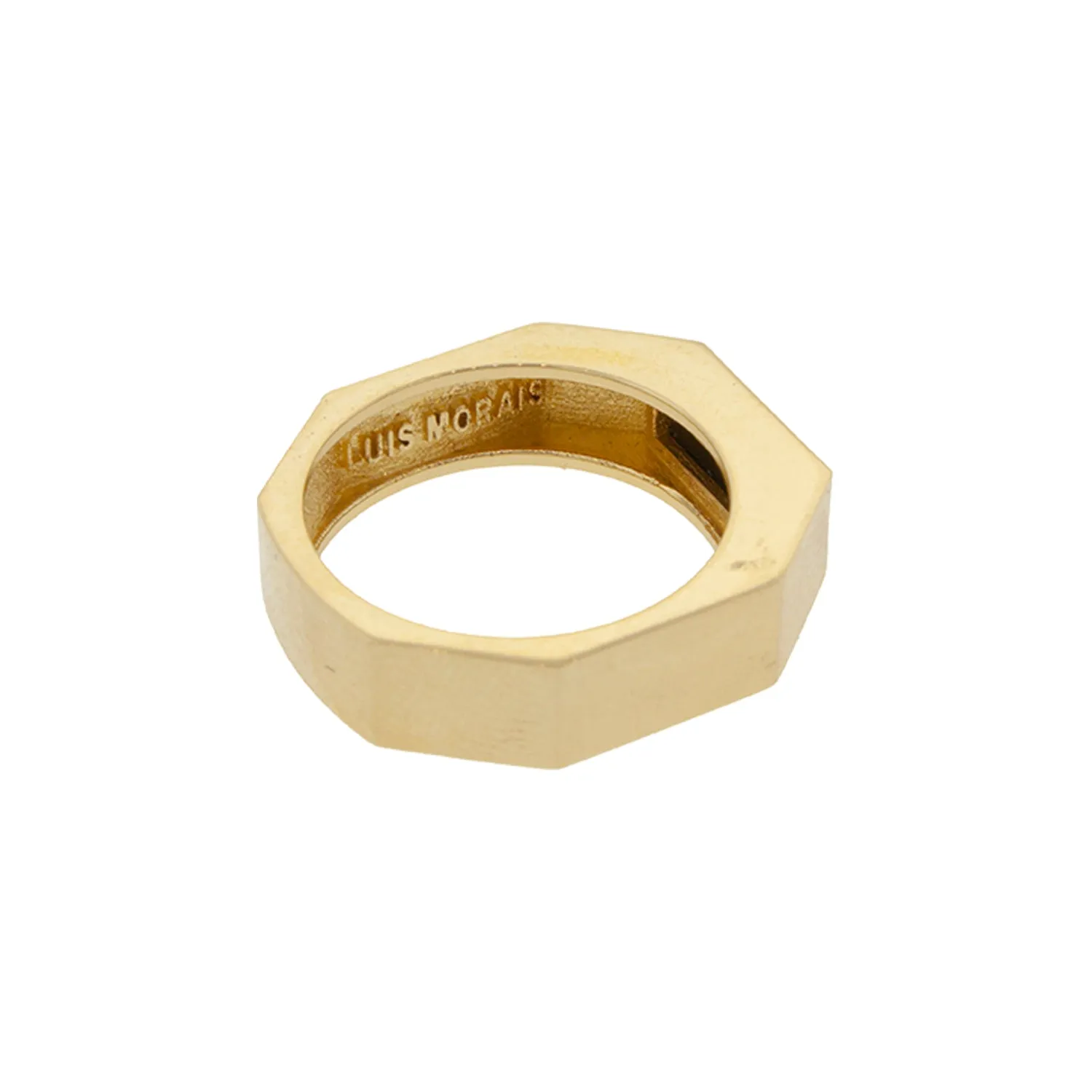 Gemstone Geo Ring with Onyx