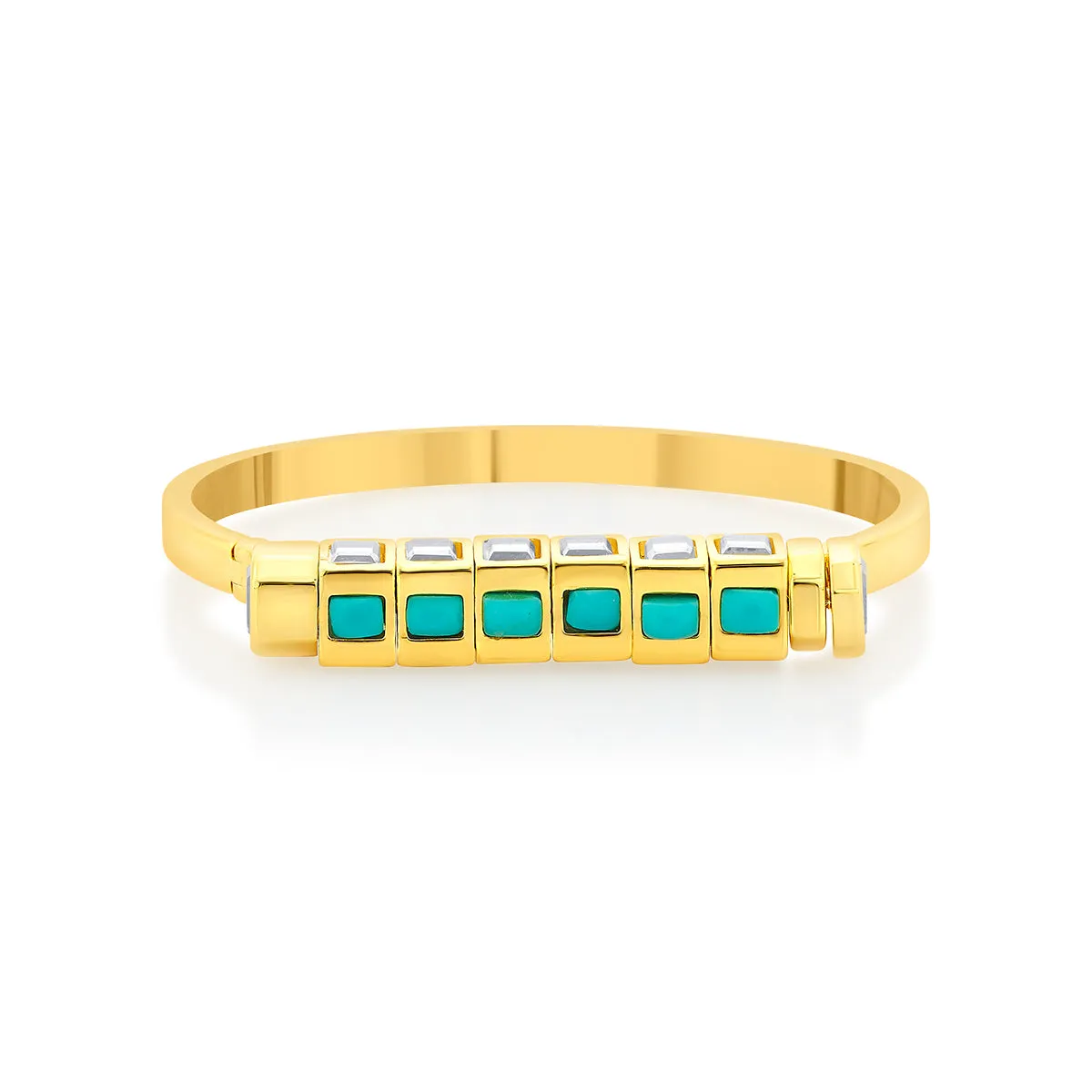 Glow Turquoise & Mirror Bangle