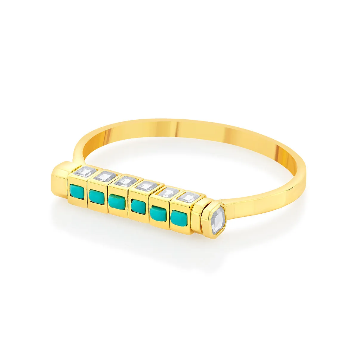 Glow Turquoise & Mirror Bangle