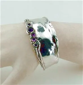 Hadar Jewelry Handmade 925 Sterling Silver Turquoise Cuff Bracelet