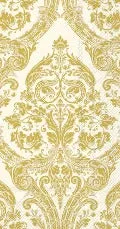 Hostess Napkin: Cream And Gold Filigree
