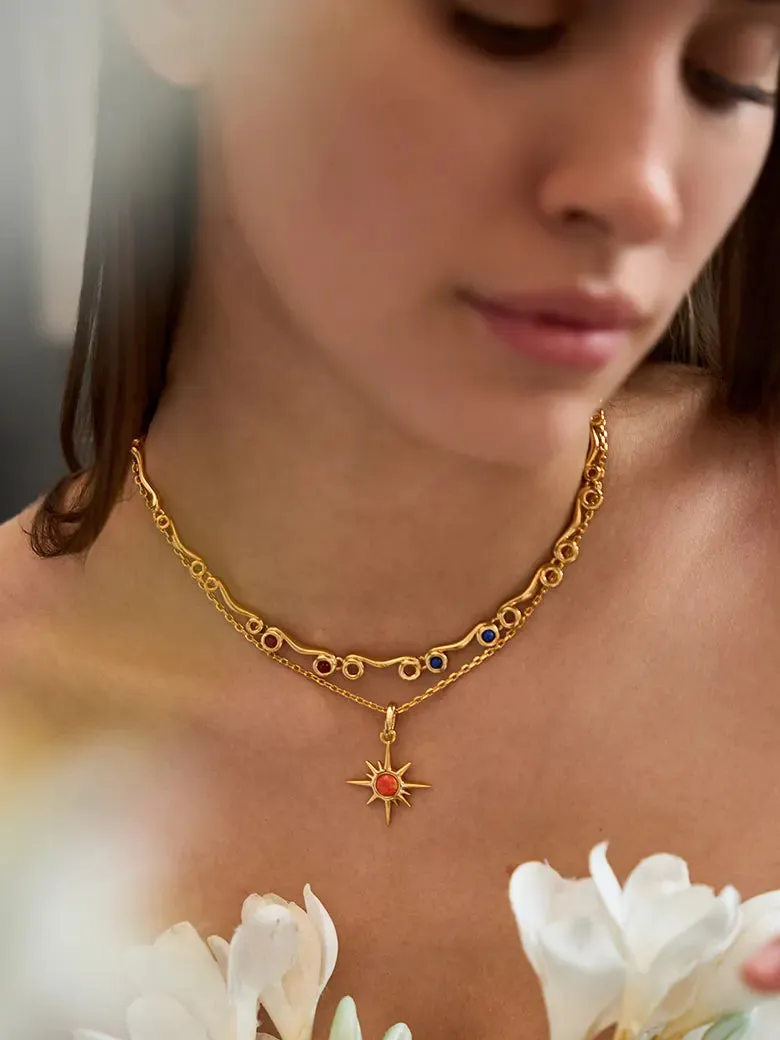 Ionic Order Gemstones Necklace