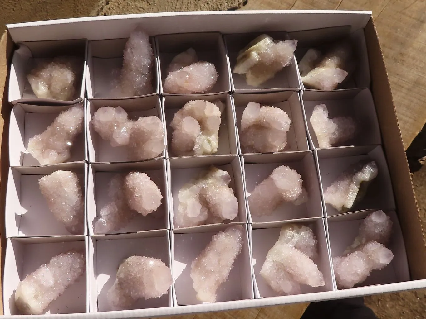 Natural Lilac Spirit Amethyst Quartz Clusters x 20 From Boekenhouthoek, South Africa