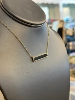 Onyx Bar Necklace