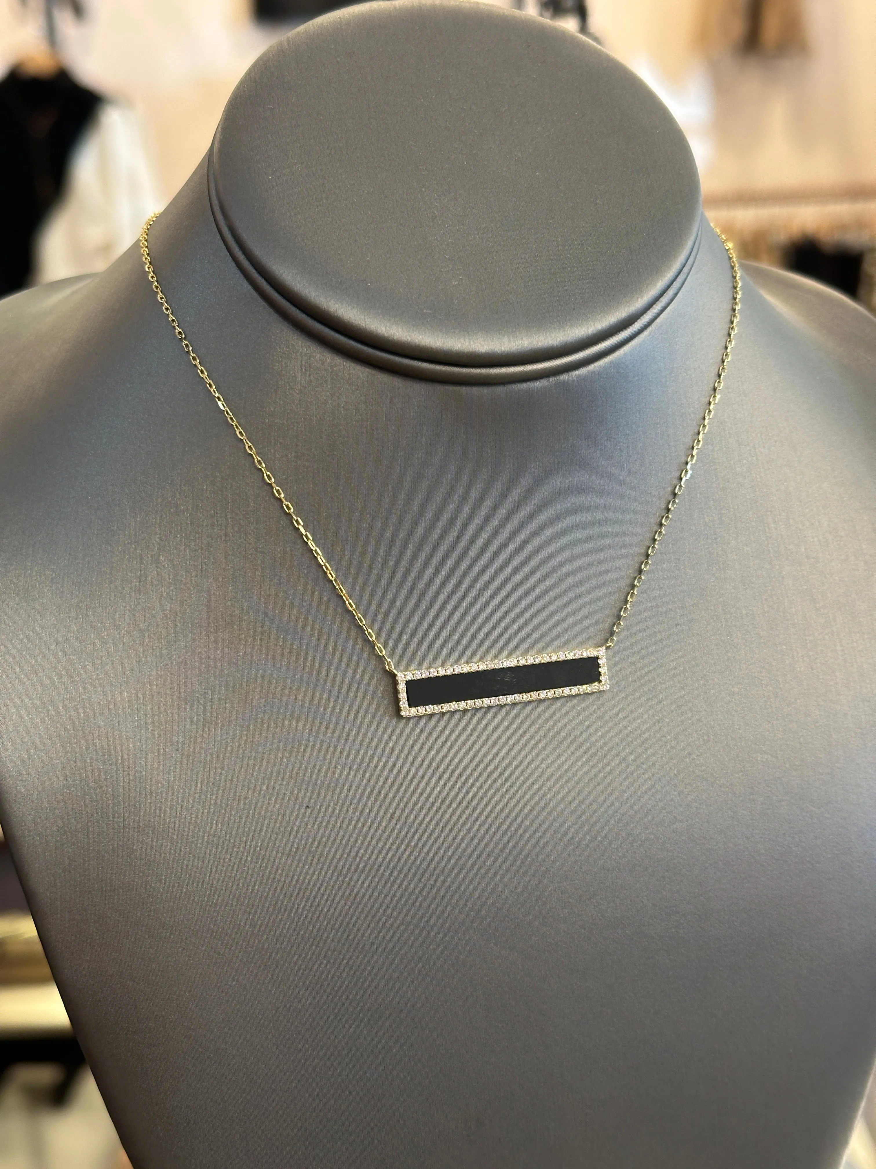 Onyx Bar Necklace
