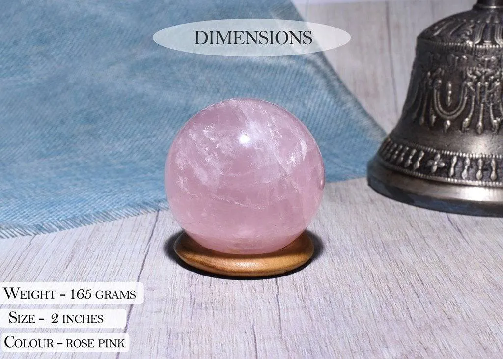 Original Rose Quartz Healing Ball - Pink
