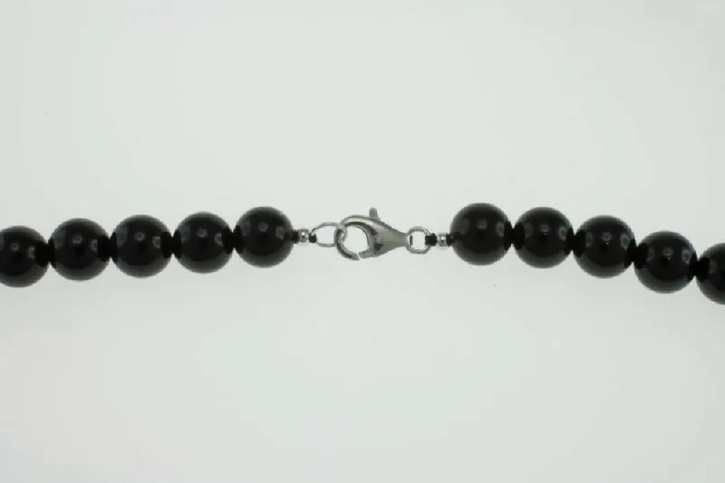 Pearlz Gallery Pink Agate and Black Onyx Necklace | Unisex | 17" | 226 carats.