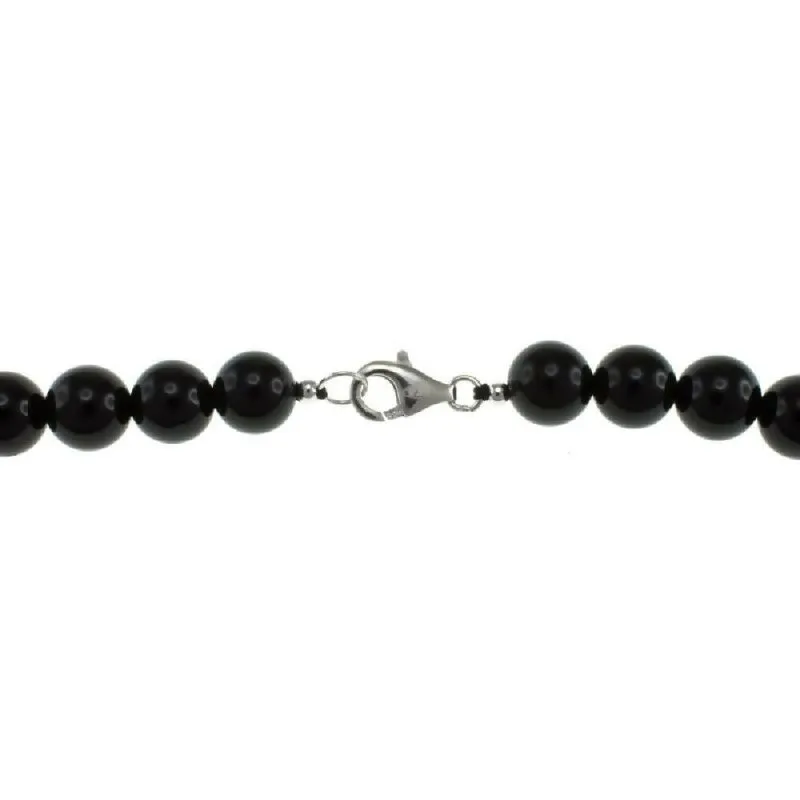 Pearlz Gallery Pink Agate and Black Onyx Necklace | Unisex | 17" | 226 carats.