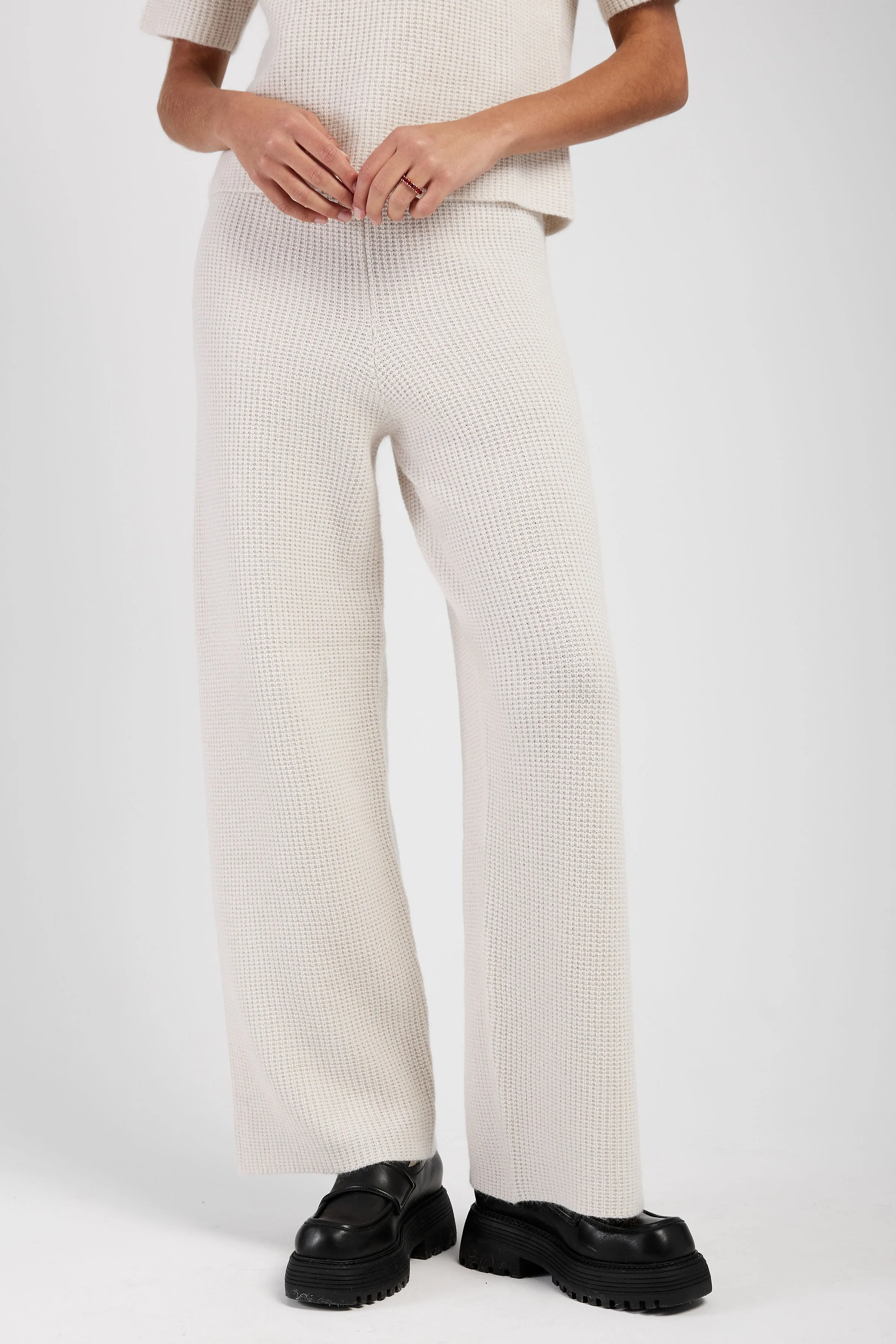 Platinum and Mohair Pant in Dune