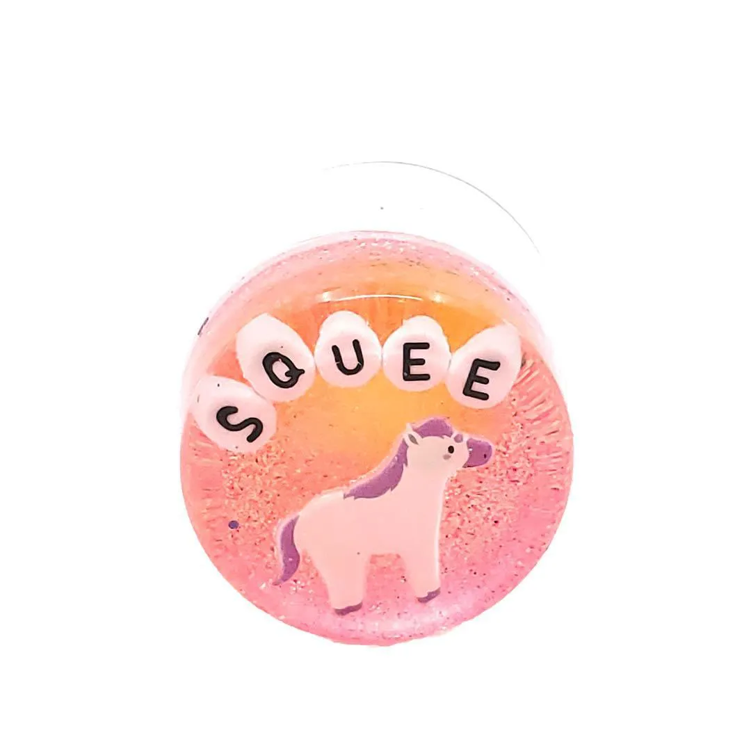 Shower Art - Mini - Squee - Unicorn (Pink Coral) by Ugly Baby