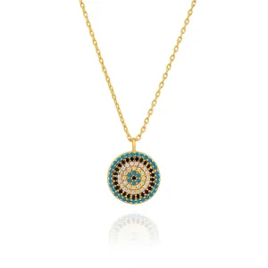 SOFIA EVIL EYE GOLD NECKLACE