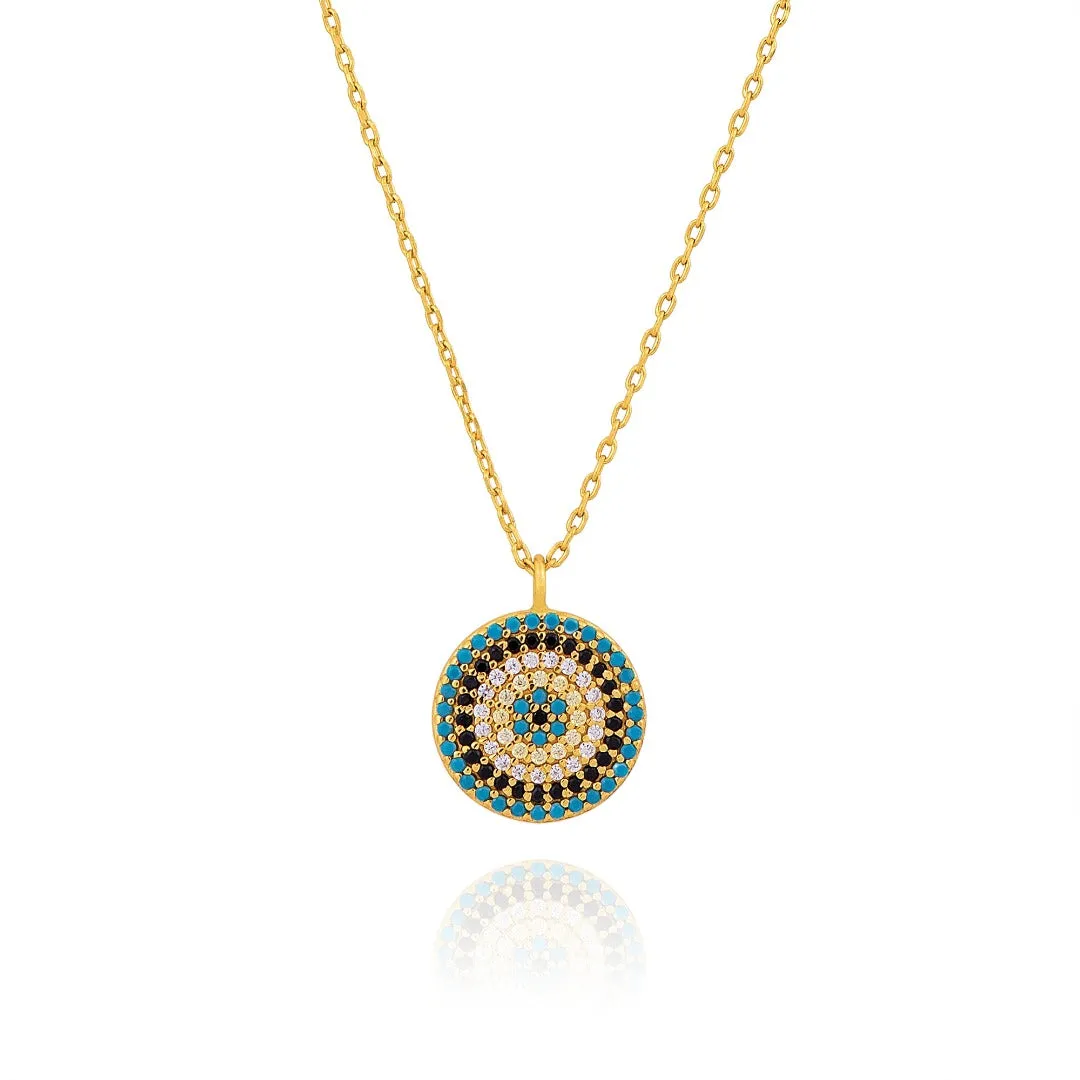 SOFIA EVIL EYE GOLD NECKLACE