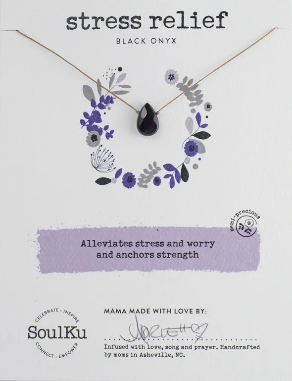 Soul Full of Light Necklace Black Onyx - Stress Relief