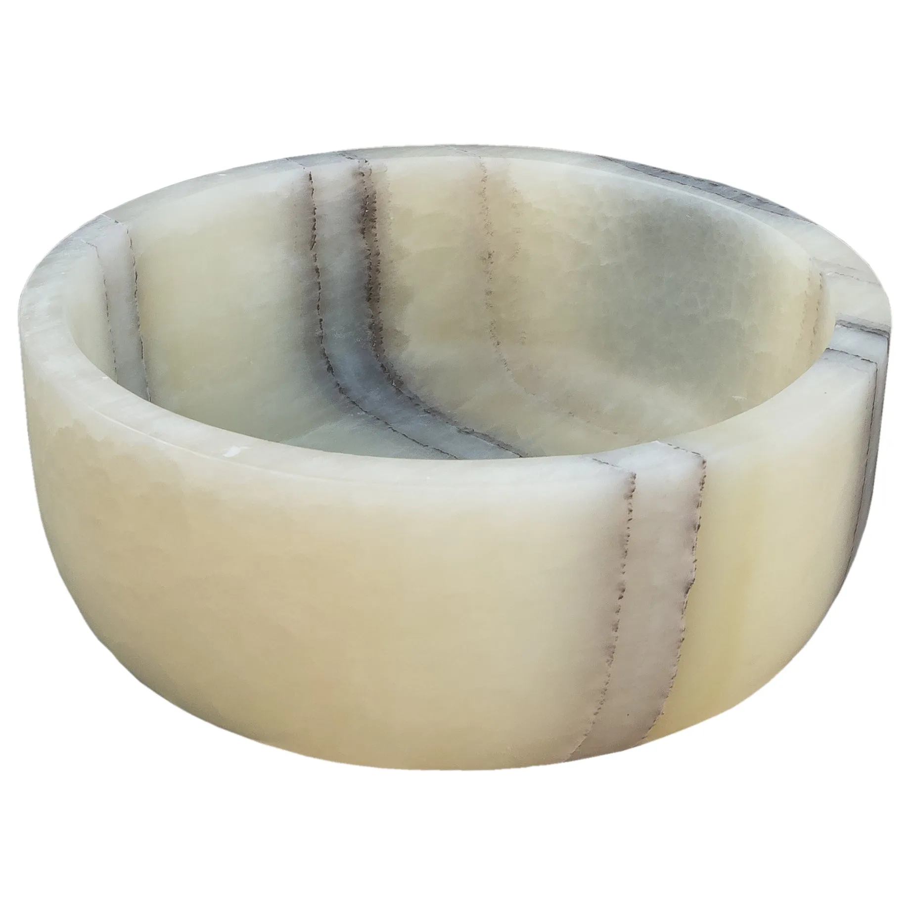 TCSC | Green Translucent Onyx Natural Stone Above Vanity Bathroom Vessel Sink