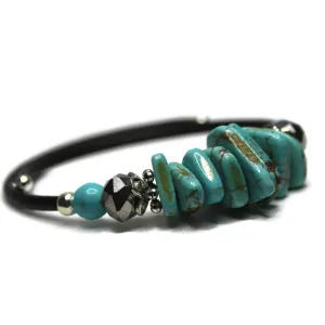 Wrap Bracelet - Turquoise Slices